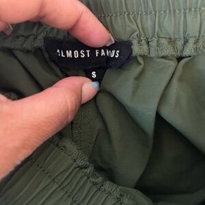 Almost Famous Dark Olive Green Elastic Waist Shorts